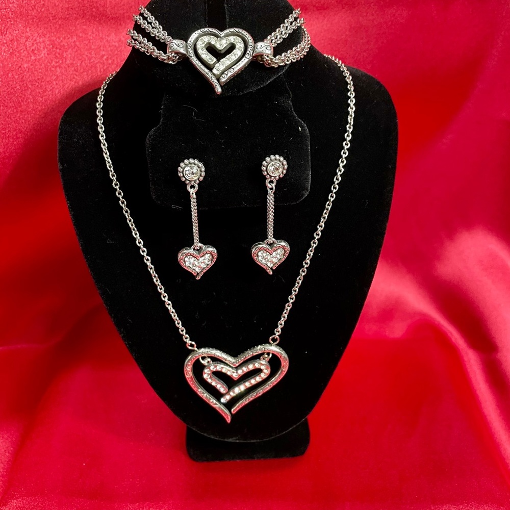 Brighton rhinestone❤️necklace,earrings, & bracelet